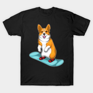 Corgi Snowboard Winter sports T-Shirt